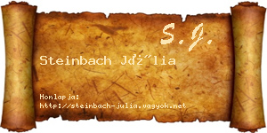 Steinbach Júlia névjegykártya