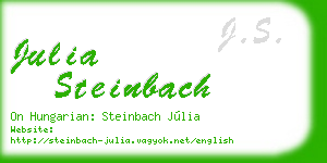julia steinbach business card